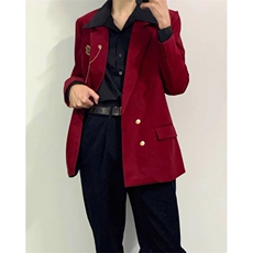 日系制服男女红色双排扣西服简约新款潮流气质时尚XX06，男装西服，星座1116A（原606A-3）