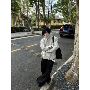 【大货已出】DM8235-特批115重磅绑带羊毛夹克棉衣非揭阳货,出门前如何搭配高级感图片