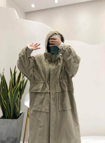 秋季中长款风衣，女装风衣，E·呀