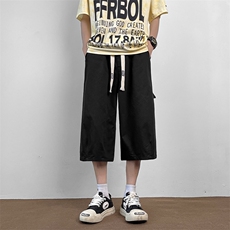 七分裤男士港风潮流痞帅气百搭夏季2024新款宽松ins短裤K5458-P37，男装牛仔裤，星座412-2