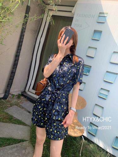 夏季新款，欧货碎花连体裤，女装连体裤，HTYX(6F)