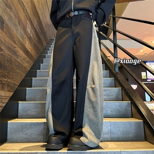 XZ616 秋冬重磅撞色拼接美式复古百搭休闲长裤 TY1138 P65控88图片