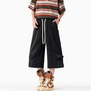 特批P28无差价2025夏季百搭休闲大口袋直筒宽松工装七分裤男K5910图片
