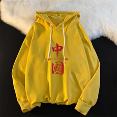 WY2198-P35加绒款-P40纯棉连帽卫衣男大码运动帽衫宽松薄外套男，男装卫衣，电商A040