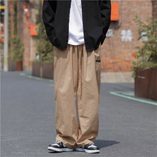 裤子男休闲ins潮宽松百搭潮流vibe高街工装裤直筒阔腿裤GK179-P35，男装休闲裤，星座1008