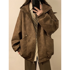 春季皮衣美式潮牌青少年百搭夹克情侣春装外套XZ102B-1-JK2563P85，男装夹克，星座102B-1