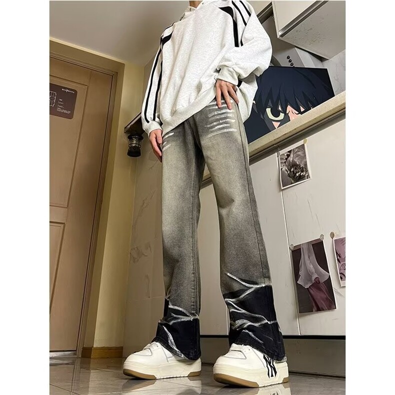 男新款水波纹牛仔裤XF918P50,男装牛仔裤,星座1116-2