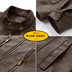 中性风机动皮衣美式潮牌痞帅外套纯色二开a406jk1193特p85，男装皮衣，星座309（原A406）