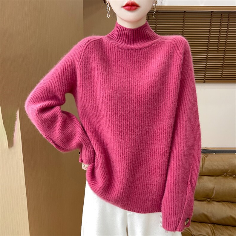 羊毛衫女秋冬新款打底衫针织衫高档毛衣上衣保暖冬季爆款潮，女装羊毛衫，秋双羊绒