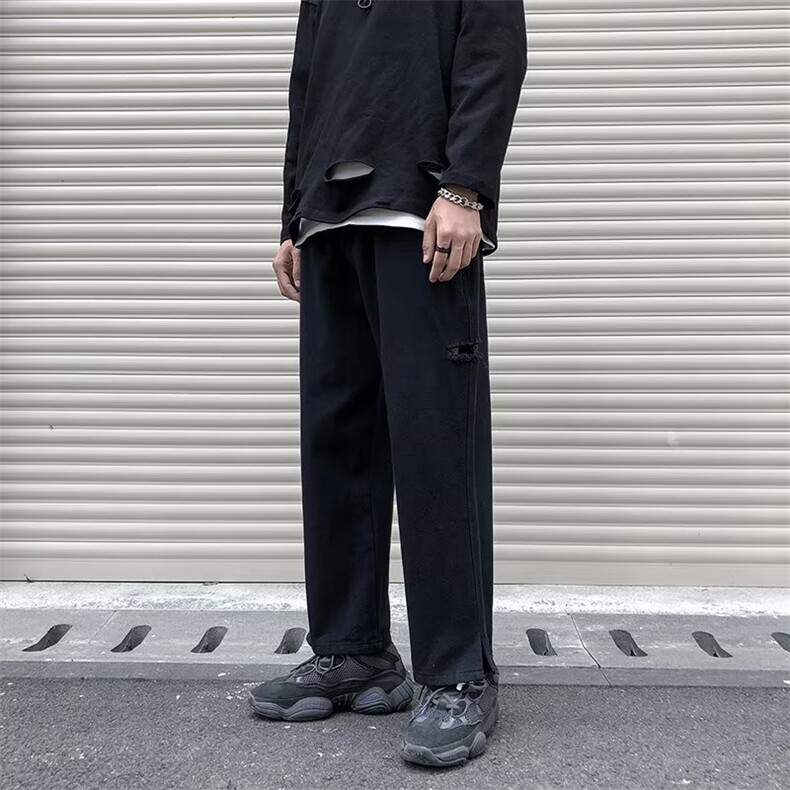 夏季休闲长裤男薄款大码潮牌直筒宽松港风裤子HG01P30,男装休闲裤,星座1116-2
