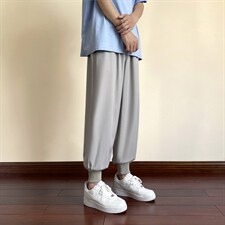 2022木地板冰丝顺滑透气百搭抗皱男士宽松潮流休闲裤2026-特批20，男装休闲裤，星座718-1