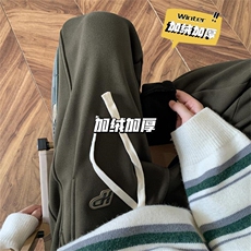 2025新款军绿色贴标保暖束脚裤潮流棉裤A316-1-K1206P65控78，男装棉衣，星座906（原电商a316-1）