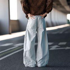 个性口袋工装休闲裤男女韩版潮流帅气2025秋冬ins长裤K6731-P53，男装工装外套，星座412-3
