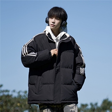 ！冬季条纹五防立领加绒加厚棉衣情侣撞色棉服外套MY7777-P68，男装棉衣，星座610B-1