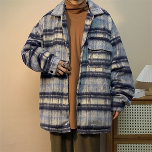 男毛呢冬季加厚港风chic复古韩系潮ins短款情侣外套JK02023-P68图片