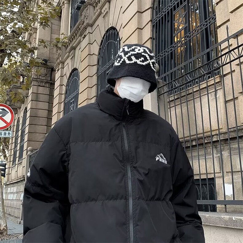美式立领棉服男冬季新款韩版潮流棉衣外套宽松ins潮面包服M113,男装棉衣,星座1116A-1（原606A）