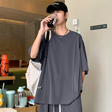 短袖t恤夏季潮牌休闲时尚舒适冰丝跑步运动TT351-特批-36，男装T恤，星座718