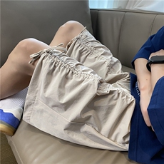 INS潮流褶皱松紧设计冰丝透气宽松五分裤B315-K24145-特p30控58，男装牛仔裤，电商B315