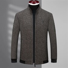 冬季中年男外套新款休闲加厚夹克爸爸装中年外套SFT82158-P175，男装夹克，电商B212（原钱塘6029）