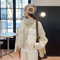 2025现货主推70毛双面呢拼90白鸭绒羽绒服210-6398-P295-K428，女装羽绒服，浙宝210（原浙宝191）