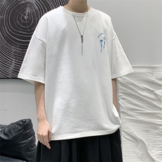 2025夏季原创设计印花港风休闲宽松T恤B266-DX02-P30，男装T恤，星座B257-1