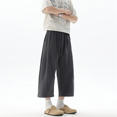 8XL-M七分裤男款夏季冰丝薄款休闲裤子宽松大码7分短裤QK27001P40，男装牛仔裤，电商B312
