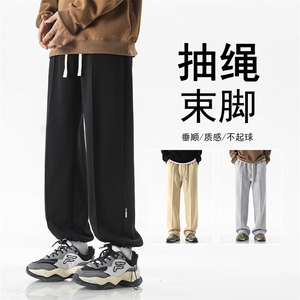 高街华棉百搭休闲男秋季美式高街螺纹束脚休闲裤-X1686特批39图片