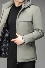 中年男士商务休闲棉衣外套2023年新款冬季加厚保暖连帽棉服男装，男装棉衣，电商B212（原钱塘6029）