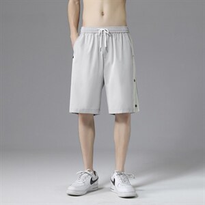 夏季短裤宽松冰丝五分中裤潮流男生薄款休闲裤DK511-特批25，男装休闲裤，星座718-1