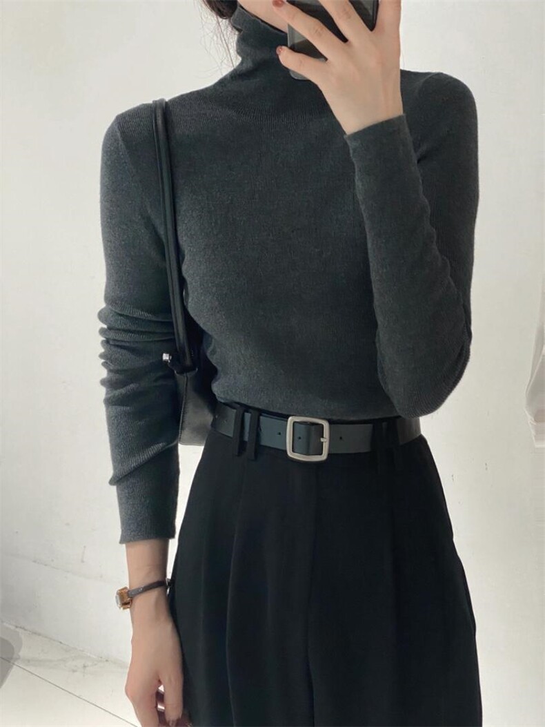 高领羊毛打底衫，其它，驿谷