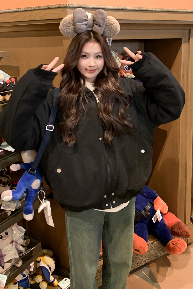 2C125连帽毛领棉服2025冬季设计感棉服8616-P180K290,女装棉衣/棉服,2C125