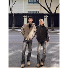 【有货】廓形绒毛内里棉衣仿兔加绒加厚棉衣夹克MY271特P90，男装夹克，星座908-1