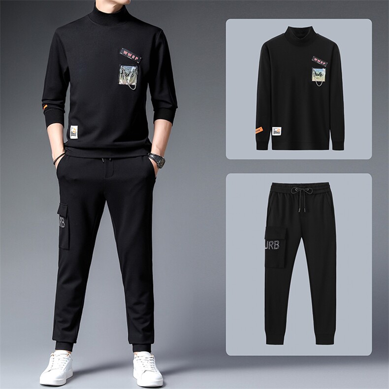 CA9857钱塘2020-2秋冬季新款休闲时尚百搭中青年男士套装P160,男装休闲套装,钱塘207-2