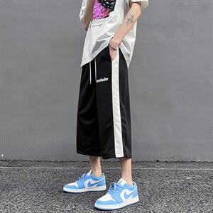 2023夏装新款 港风学生休闲针织运动七分裤短裤 B221-LK22015-P45图片