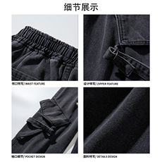 美式复古情侣宽松牛仔裤舒适休闲版型潮流复古牛仔裤K431P65控89，男装牛仔裤，电商A102B