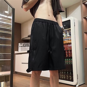 短裤夏男裤薄款宽松跑步篮球弹力运动短裤 D729 P35图片