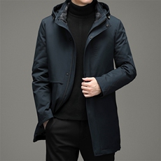羽绒服男士2023冬季新款长款连帽厚款休闲保暖外套ZELD9840-P335，男装羽绒服，电商B212（原钱塘6029）
