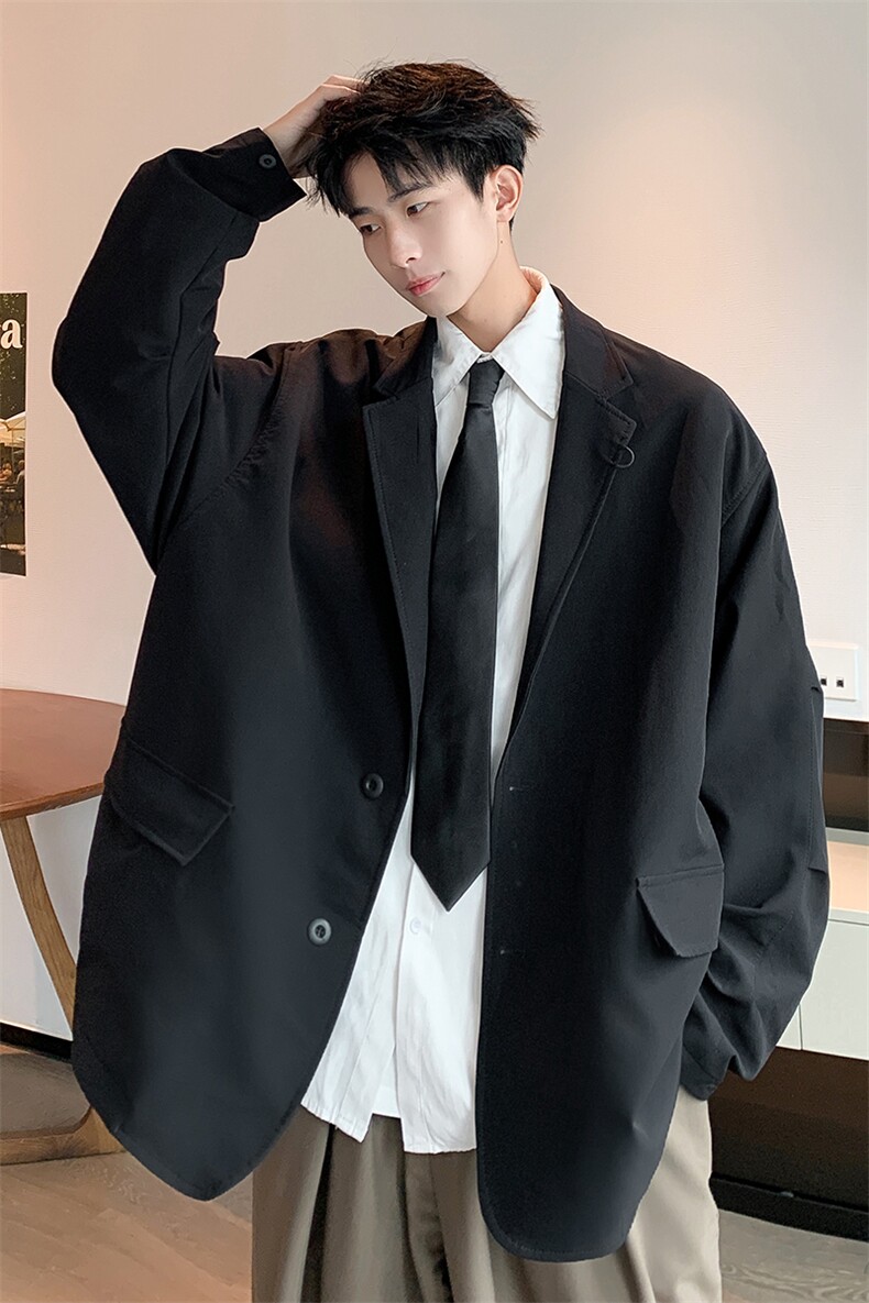 8XL-M特大码2024秋季外套男西装男oversize加大码夹克XZ701,男装西服,电商D206-1