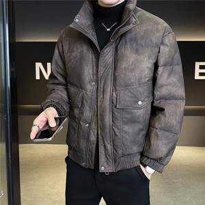 标50绒 皮羽绒服男冬季2025新款美式皮衣外套A313-K27582-P225图片