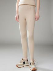 2025年秋季新款坑条修身针织羊绒打底裤时尚休闲通勤百搭，女装休闲裤，珍丝贝尔