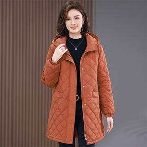 时尚显瘦中长款棉服女 保暖轻薄羽绒棉外套 冬季新款韩版宽松大码女装棉衣图片