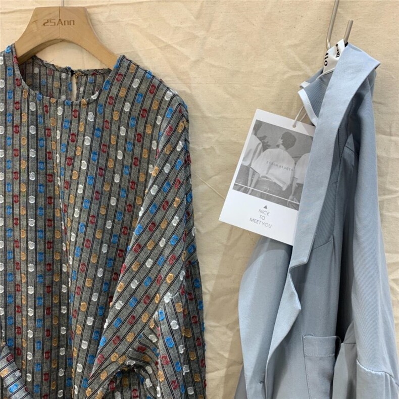 波普纹衬衣+格子连衣裙+防晒外套，女装连衣裙，25Ann·Studio