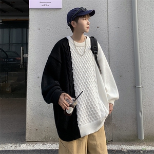 毛衣男韩版潮流宽松针织衫冬季ins港风慵懒线衣外套MY09115-P45图片