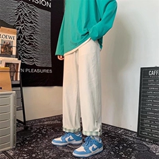 牛仔裤男宽松直筒休闲长裤夏款潮流潮牌阔腿裤子NK400，男装牛仔裤，星座1116A-1（原606A）