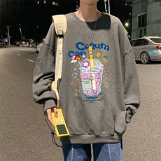 S6332-P28秋季圆领卫衣男大码韩版宽松长袖外套，男装卫衣，电商A040