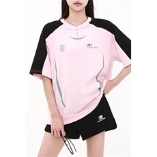 美式高街T恤男女短袖韩版潮流拼色街头2025夏季ins体恤ST621-P43，男装T恤，星座412-2