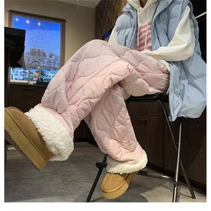 秋冬夹棉裤子加绒加厚外穿防风保暖裤休闲冬长裤MK4556 P50图片