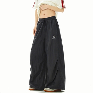 美式户外机能速干伞兵休闲裤夏季宽松阔腿潮牌工装徒步运动裤子图片