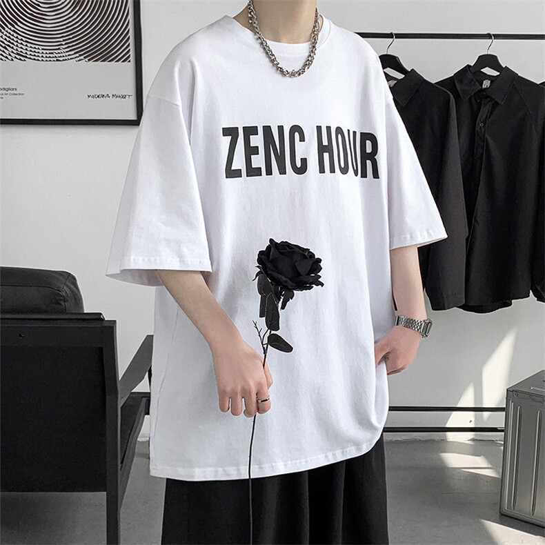 HX920-TP28控价38夏季T恤短袖男立体字印花五分半袖休闲上衣,男装T恤,电商A102-1