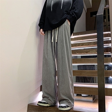 8XL-M特大码秋季新款垂感休闲裤男宽松直筒裤男裤拖地裤K943P40，男装休闲裤，电商D206-1